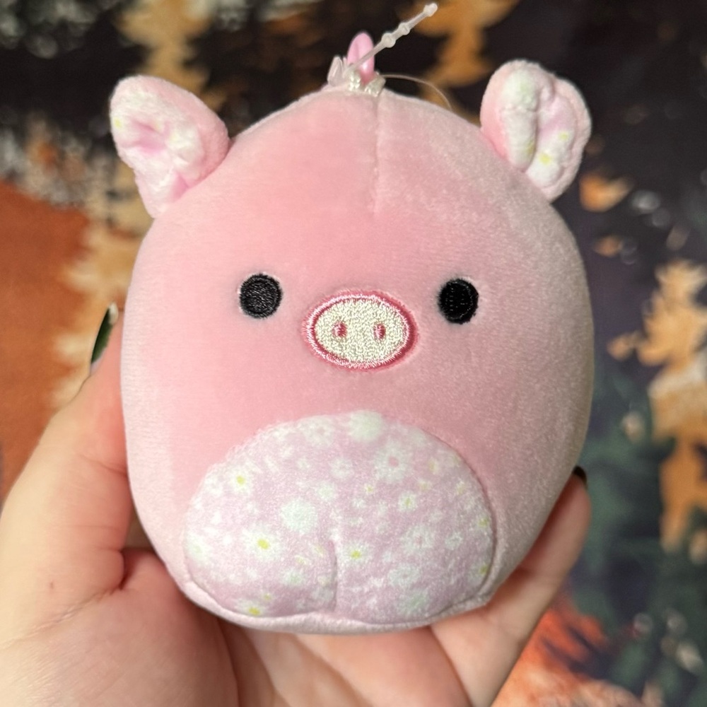 3.5" Peter the pig Squishmallow Clip BNWT